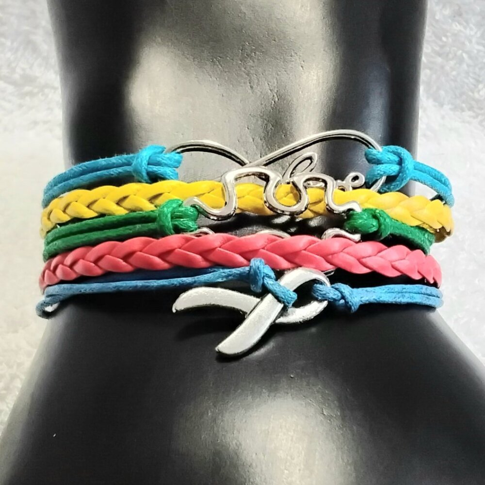 BNWOT 3/$25 Florence Scovel 7" Autism Awareness Bracelet Fashion Jewelry!!